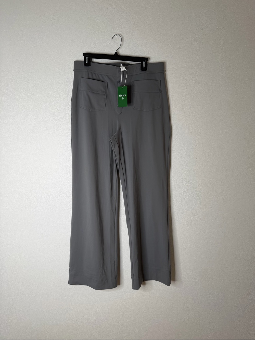 HALARA Gray Wide-Leg Ponte Pants